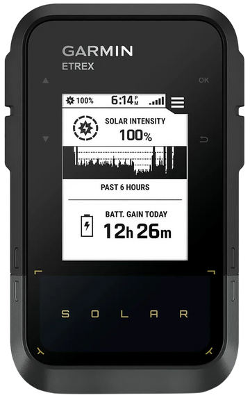 Garmin eTrex Solar Handheld GPS Navigator 2.2" Display Multi-Band Digital Compass