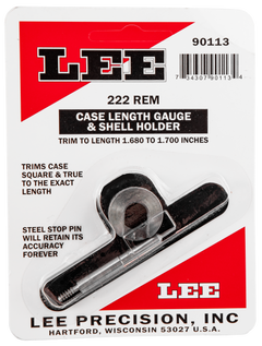Lee Precision 90113 Case Length Gauge 222 Rem Steel w/ Shell Holder