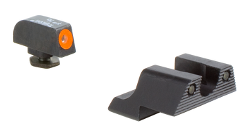 Trijicon HD Night Sights Green Tritium Orange Outline Front - Glock 42/43/43X/43E/48