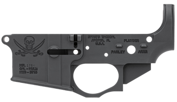Spikes ST15 Calico Jack AR-15 Multi-Caliber Stripped Lower - Black Hardcoat Anodized
