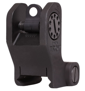 Troy Industries Rear Fixed BattleSight Round AR-15/AR-10 Black Hardcoat Anodized