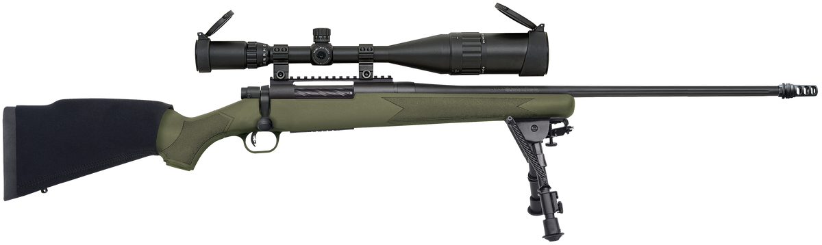 Mossberg Patriot Night Train 300 Win Mag 24" 3+1 Bolt Action Rifle - 6-24x50mm Scope & Bipod