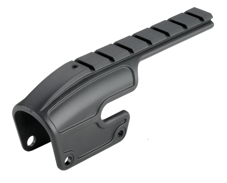 Weaver Mounts 48340 No-Gunsmith Saddle Shotgun Mount - Black Polymer - Remington 870/11-87/1100