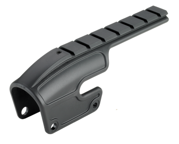 Weaver Mounts 48340 No-Gunsmith Saddle Shotgun Mount - Black Polymer - Remington 870/11-87/1100