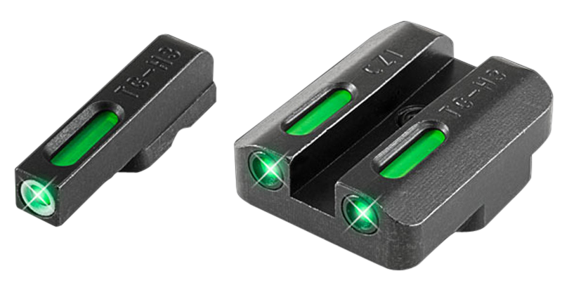 TruGlo TFX Day/Night Sight Set CZ 75 Green Tritium Fiber Optic 3-Dot - Black Nitride