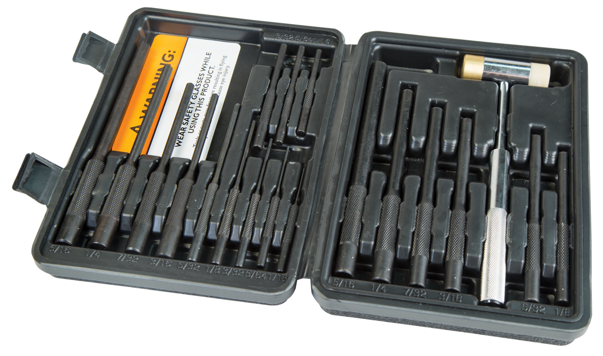 Wheeler Master Roll Pin Punch Set 19-Piece Steel Gunsmithing Kit