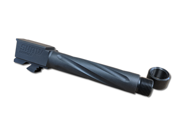 Shaw Barrels Glock 19 9mm Luger 4.375" 416R Stainless Spiral Fluted Threaded Barrel - 1/2x28