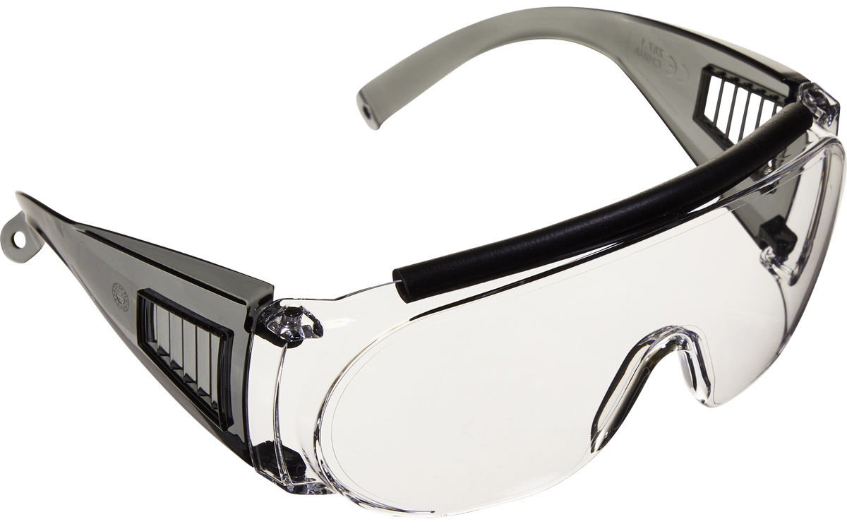 Allen 2169 Fit Over Shooting Glasses Adult Clear Lens Gray Frame