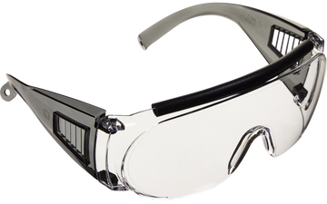 Allen 2169 Fit Over Shooting Glasses Adult Clear Lens Gray Frame