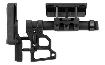 MDT Sporting Goods Skeleton Carbine Stock (SCS) Black Aluminum - Adj Cheekrest/Buttpad, Buffer Tube, QD Sling Mounts