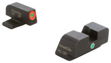 Ameriglo XD201 i-Dot Night Sight Set for Springfield XD - Green Tritium Orange Outline Front / Green Tritium Rear