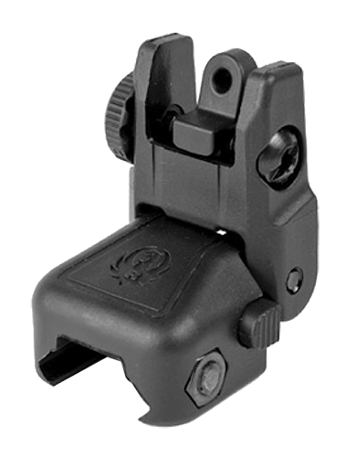 Ruger 90415 Rapid Deploy Rear Sight - Folding Black Polymer - Fits Ruger SR-22/SR-556/SR-762
