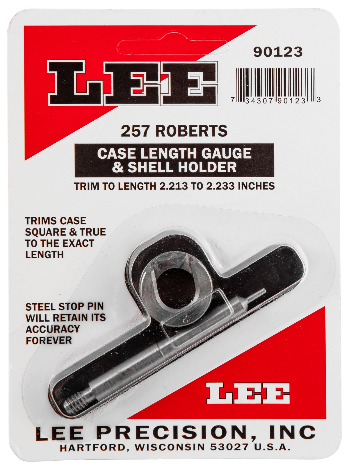 Lee 90123 Case Length Gauge w/Shell Holder 257 Roberts