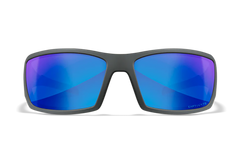 Wiley X Twisted SSTWI09 Blue Mirror Lens Polycarbonate Matte Gray Frame Safety Glasses