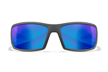 Wiley X Twisted SSTWI09 Blue Mirror Lens Polycarbonate Matte Gray Frame Safety Glasses