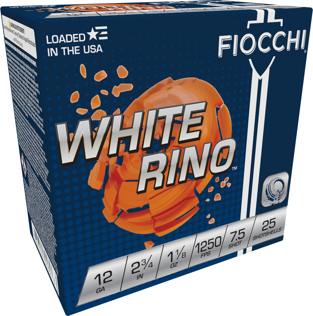Fiocchi Exacta Target White Rino 12 Gauge 2.75" 1 1/8oz 7.5 Shot - Box or Case
