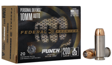 Federal Punch 10mm Auto 200 gr JHP 20 Rd - Box or Case