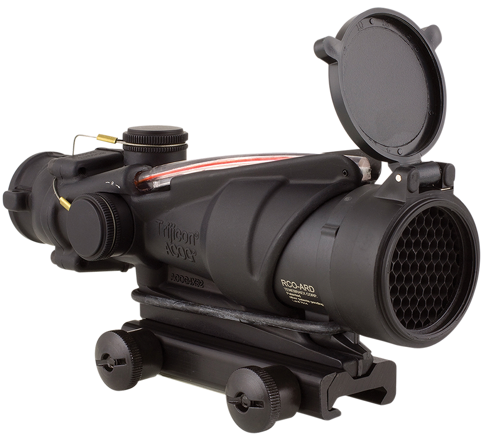 Trijicon ACOG 4x32mm Illuminated Red Chevron Reticle - Black Hardcoat Anodized