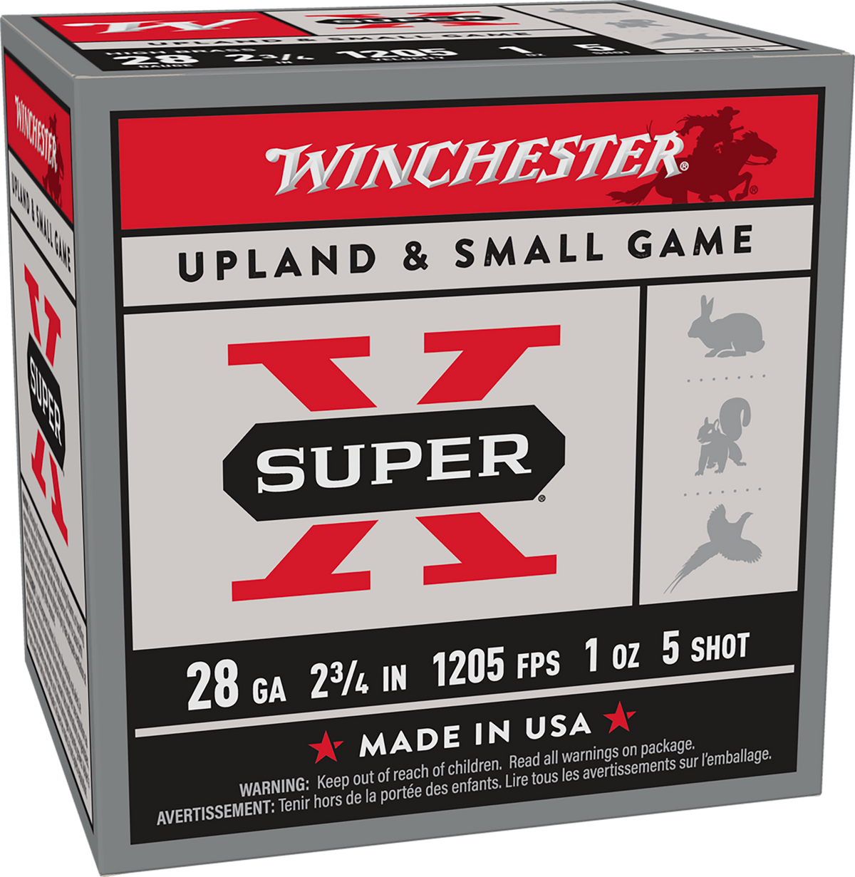 Winchester Super X High Brass Heavy Game Load 28 Gauge 2.75" 1 oz #5 Shot 25 Rd - Box or Case