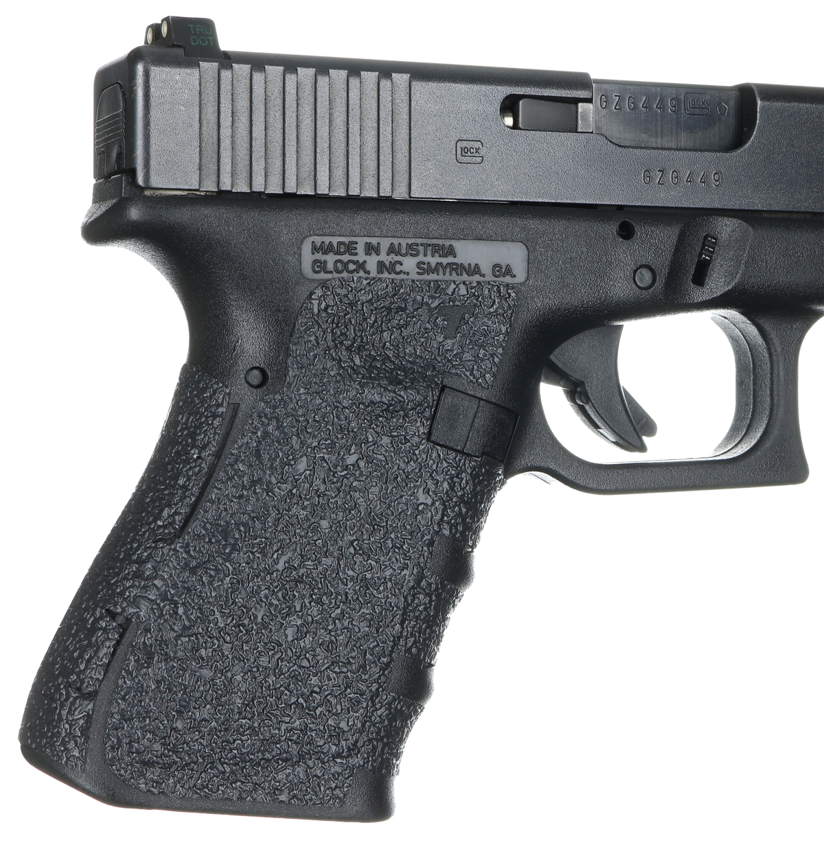 Talon Grips 104R Adhesive Grip for Glock 19/23/25/32/38 Gen 1-3 - Black Textured Rubber