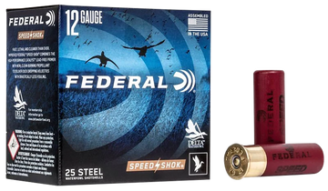 Federal Speed-Shok 12 Gauge 3" 1-1/8 oz #2 Steel Shot 25 Rd - Box or Case