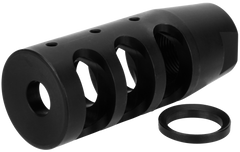 TacFire MZ1002N Compact Compensator 5.56x45mm NATO 1/2x28 Black Nitride Steel 2.5"