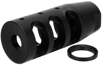 TacFire MZ1002N Compact Compensator 5.56x45mm NATO 1/2x28 Black Nitride Steel 2.5"