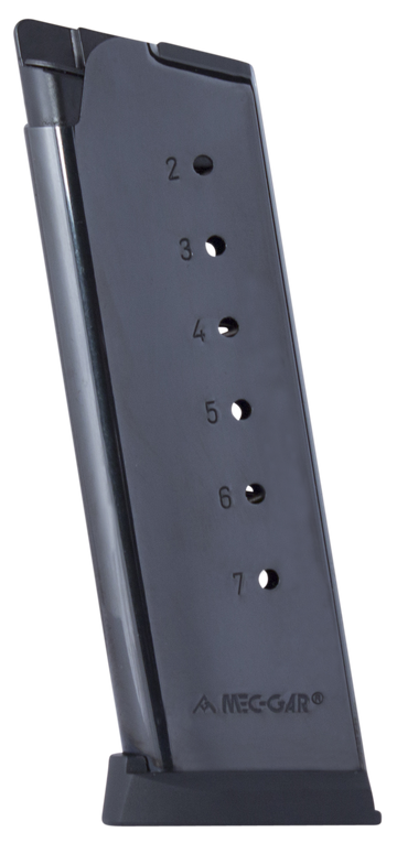 Mec-Gar 1911 Officer 45 ACP 7-Round Blued Carbon Steel Magazine