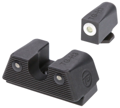 TruGlo Tritium X Glock 42/43/43X/48 Night Sight Set - White Outline Front / Green Tritium Rear