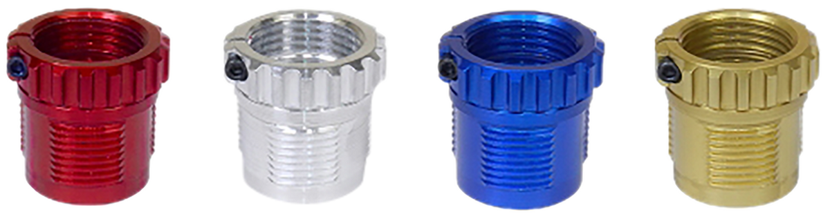 Lee Precision Spline Drive Breech Lock Bushing 4-Pack - Red/Silver/Blue/Gold Anodized Aluminum