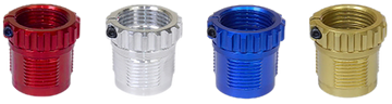 Lee Precision Spline Drive Breech Lock Bushing 4-Pack - Red/Silver/Blue/Gold Anodized Aluminum