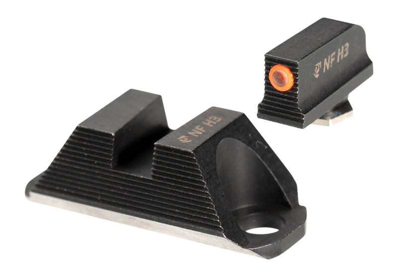 Night Fision GLK001230362OGZX Night Sights for Glock 19/45 - Orange Tritium Front / Blank Rear