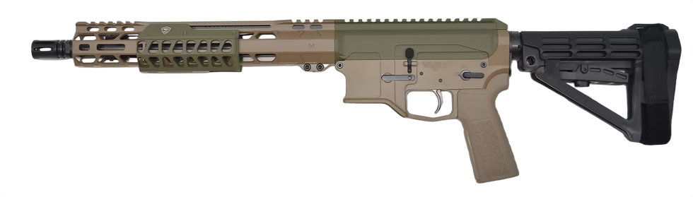 Bilson Arms BA-15FCP 300 Blackout 20+1 Semi-Auto Pistol - FDE/Snap Green