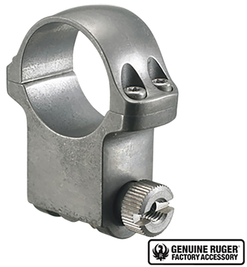 Ruger 6KTG Scope Ring 1" Extra High Target Gray Steel