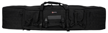 G*Outdoors GPS DRC55 Double Rifle Case 55" Black 600D Polyester w/ 2 Pistol Sleeves