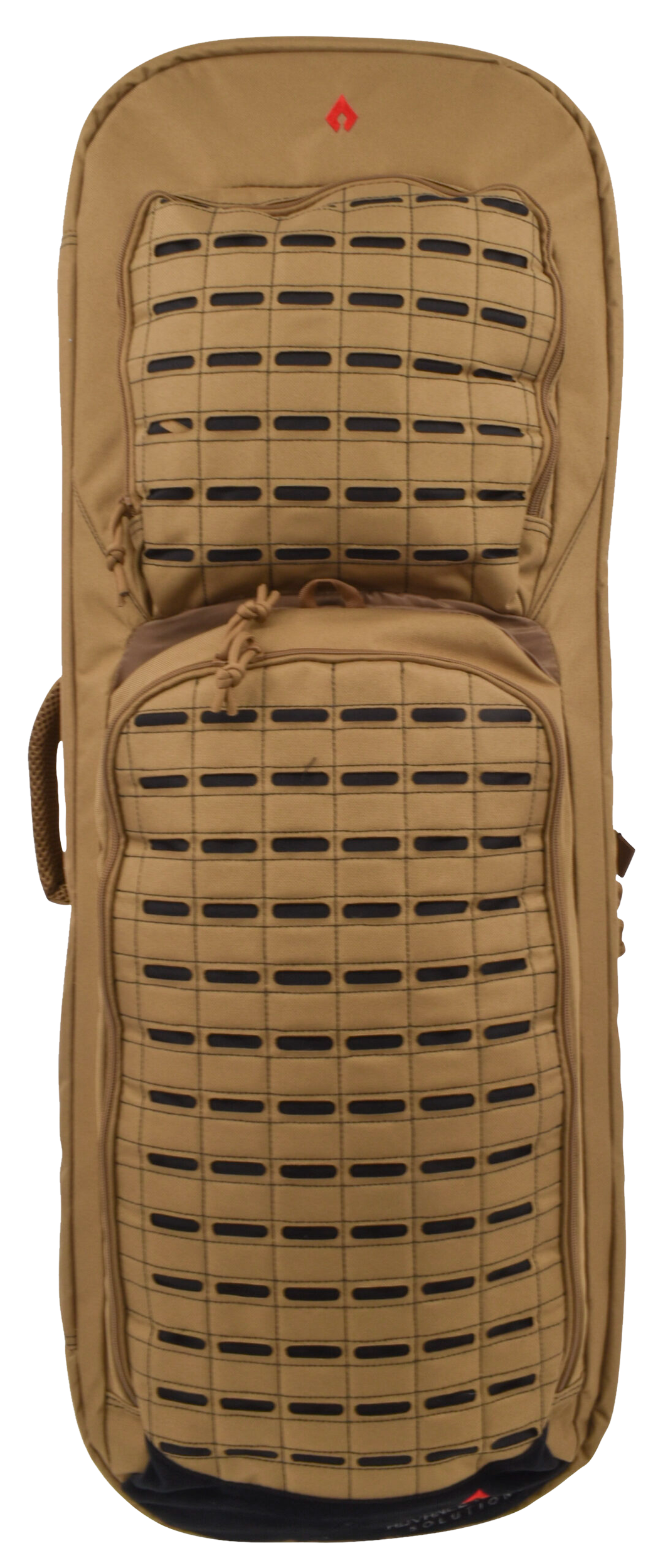 Advance Warrior Solutions Frame 28" Tan 600D Polyester Tactical Rifle Backpack - MOLLE Front