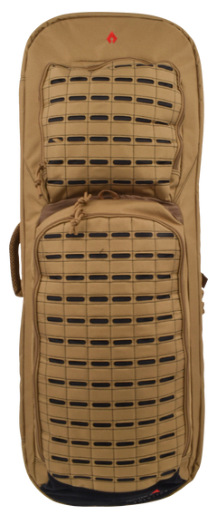 Advance Warrior Solutions Frame 28" Tan 600D Polyester Tactical Rifle Backpack - MOLLE Front