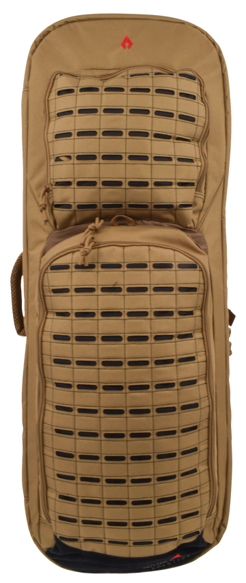 Advance Warrior Solutions Frame 28" Tan 600D Polyester Tactical Rifle Backpack - MOLLE Front