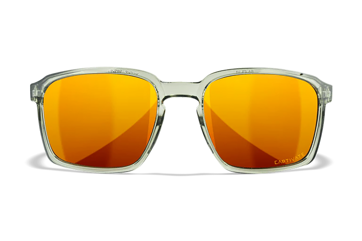 Wiley X Alfa M/L Bronze Mirror Lens Gloss Crystal Light Olive Frame