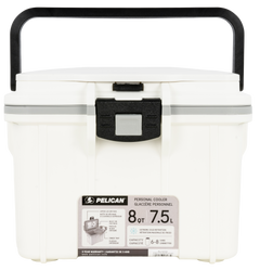 Pelican Elite 8QT Personal Cooler White/Gray