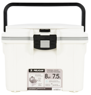 Pelican Elite 8QT Personal Cooler White/Gray