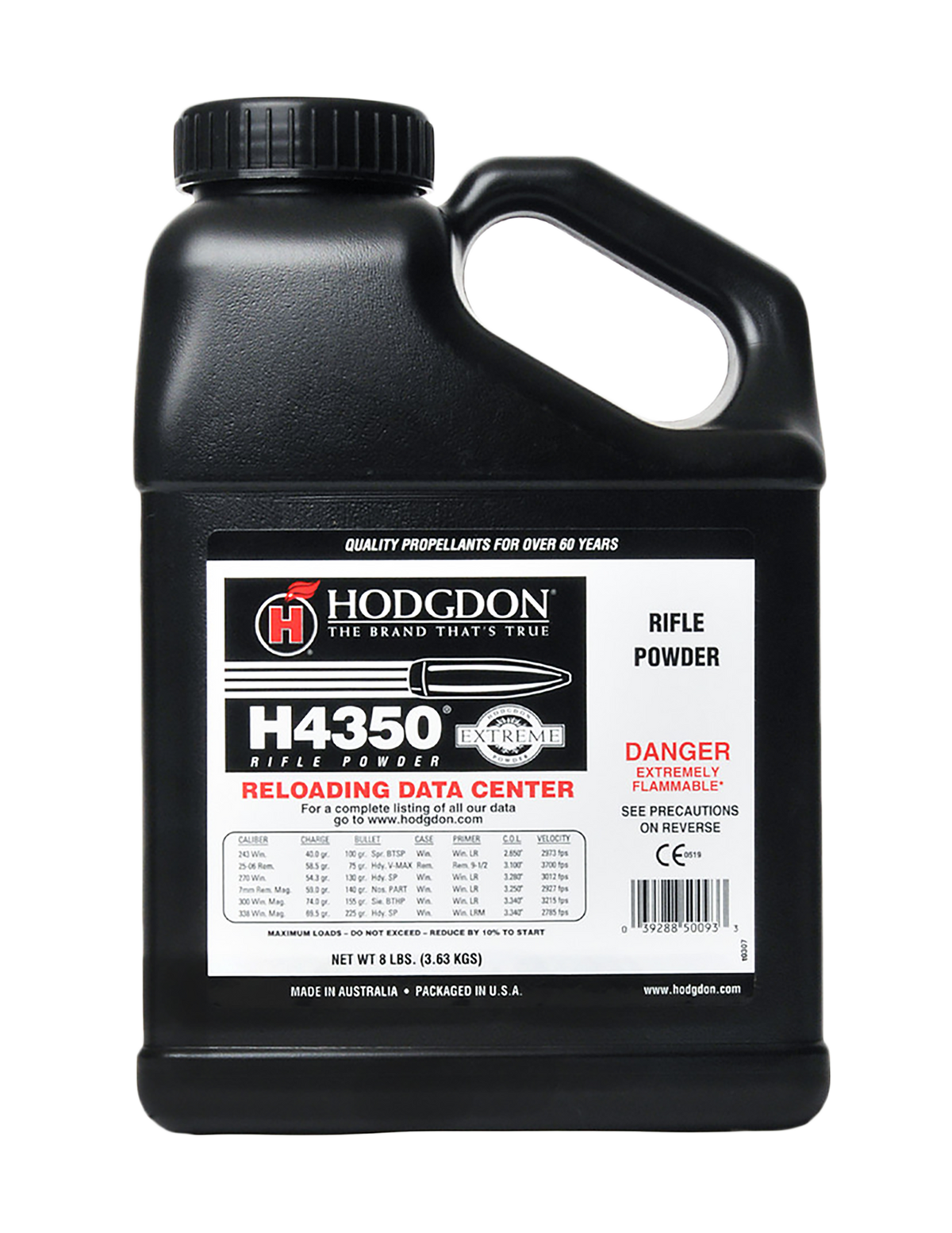 Hodgdon H4350 Extreme Smokeless Rifle Powder 8 lb