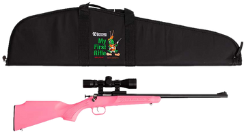 Crickett KSA2220BSC Youth Package 22 LR 16.12" 1-Rd Bolt Action Rifle - Pink Synthetic Stock