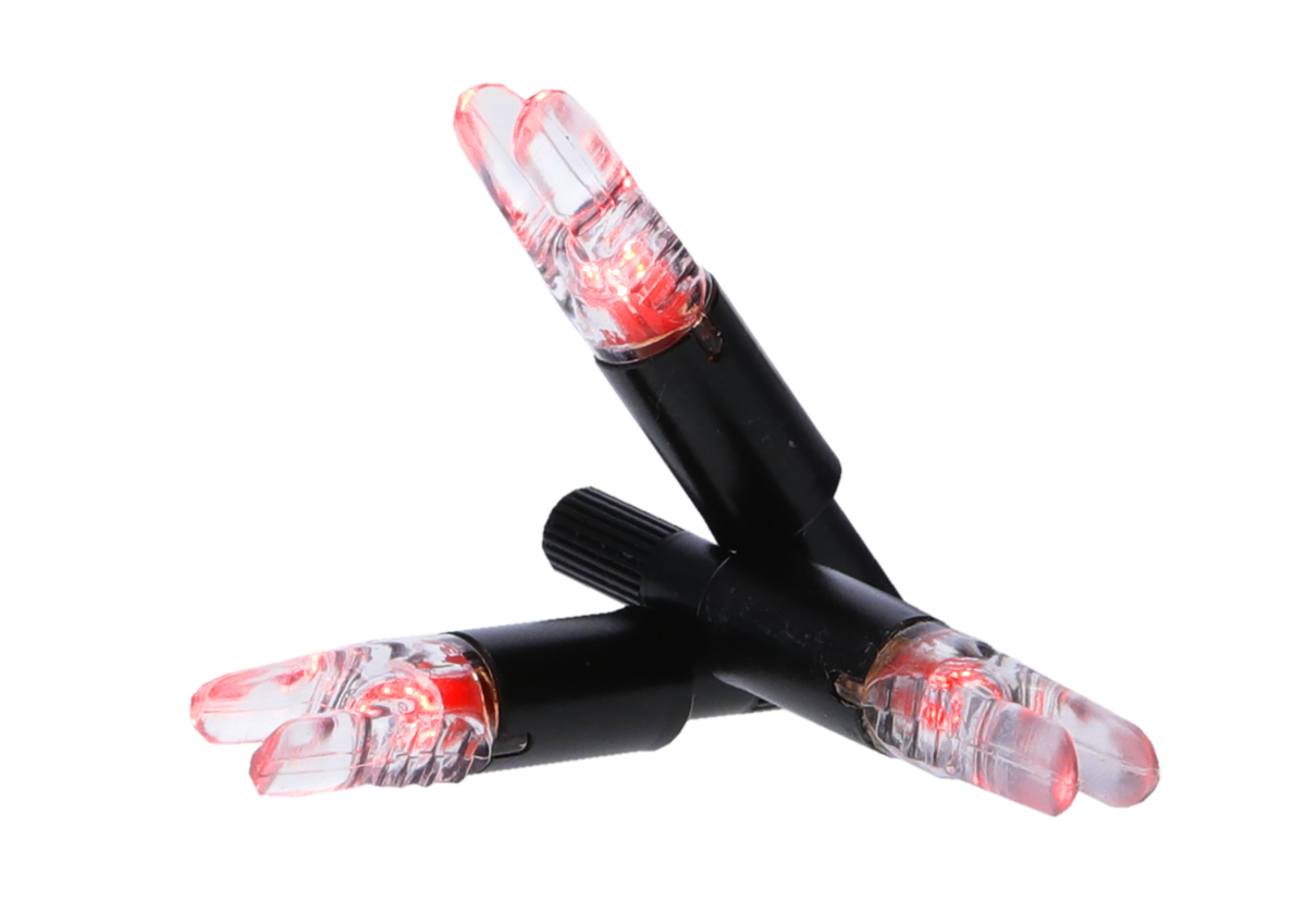 NAP Thunderglo Illuminated Crossbow Nock Red Half Moon 3-Pack