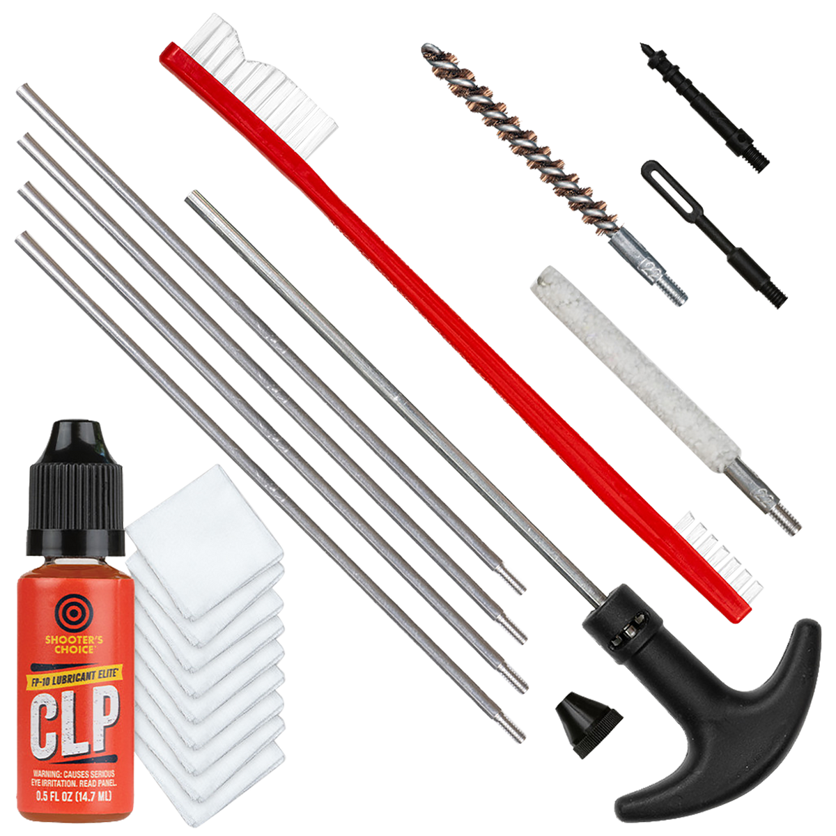 Shooters Choice SHFSRK22 Gun Rod Cleaning Kit .22 Caliber 13-Piece Rifle