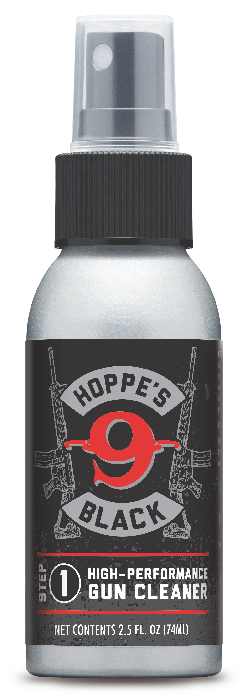 Hoppes HBC2 Black Gun Cleaner 2.5 oz Aluminum Pump Bottle