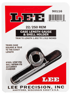 Lee Precision 90116 Case Length Gauge & Shell Holder 22-250 Rem