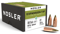 Nosler E-Tip 30 Caliber .308 110gr Spitzer Lead-Free Reloading Bullets - 50/Box