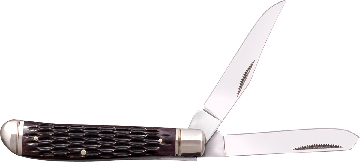 Cold Steel Trapper Mini 2.60"/2.70" Folding Clip/Spey Plain 3Cr13MoV SS Brown Jigged Bone Handle