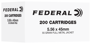 Federal 5.56 NATO 55gr FMJ 200 Rd - Box or Case